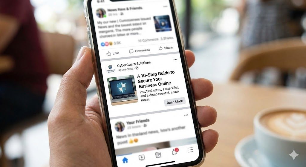 Native ad styled as sponsored content in a mobile feed.